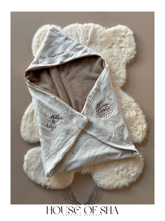 Custom Baby Wrap Blanket – Plain, Printed or Embroidered with Love