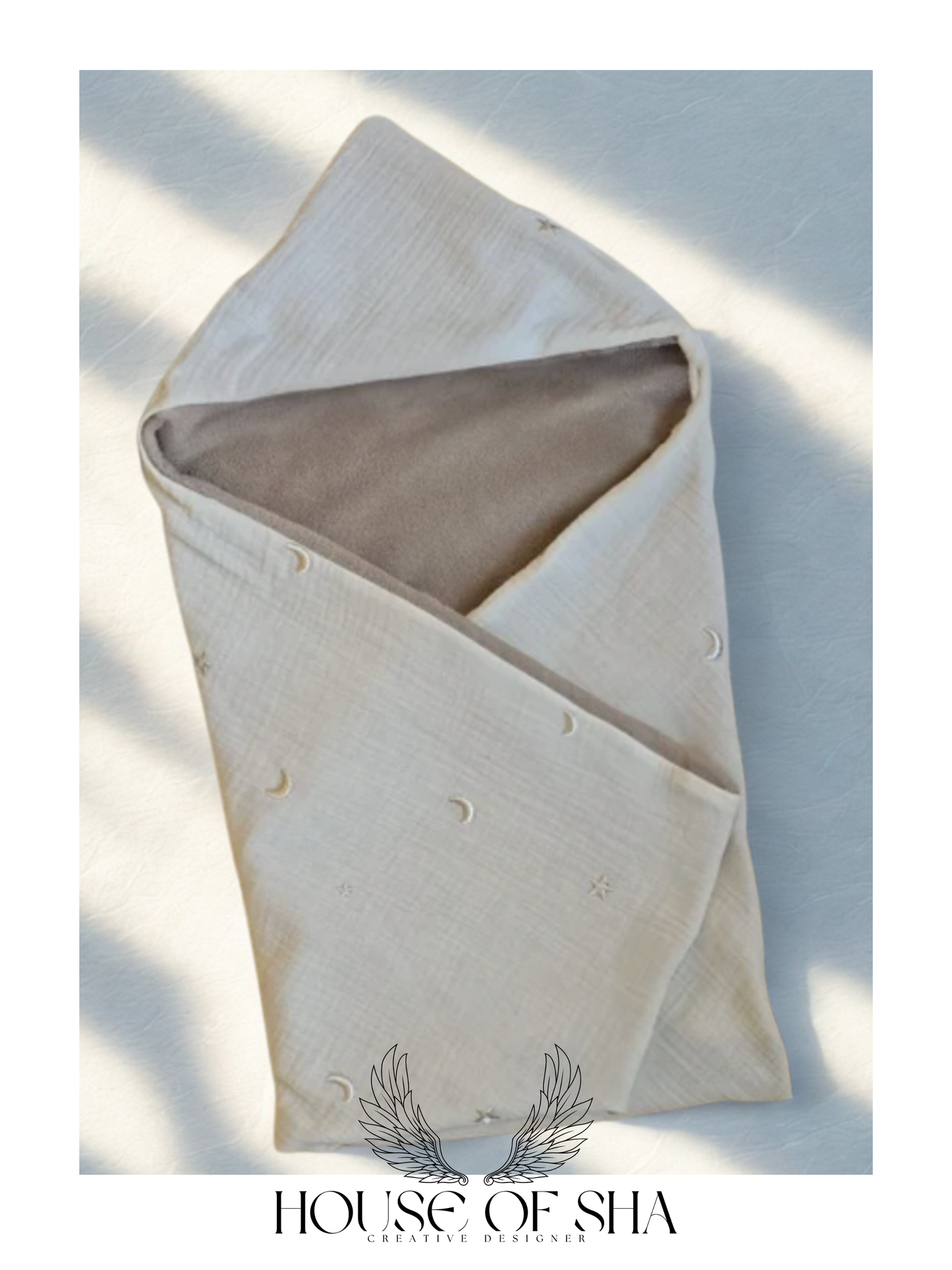 Custom Baby Wrap Blanket – Plain, Printed or Embroidered with Love