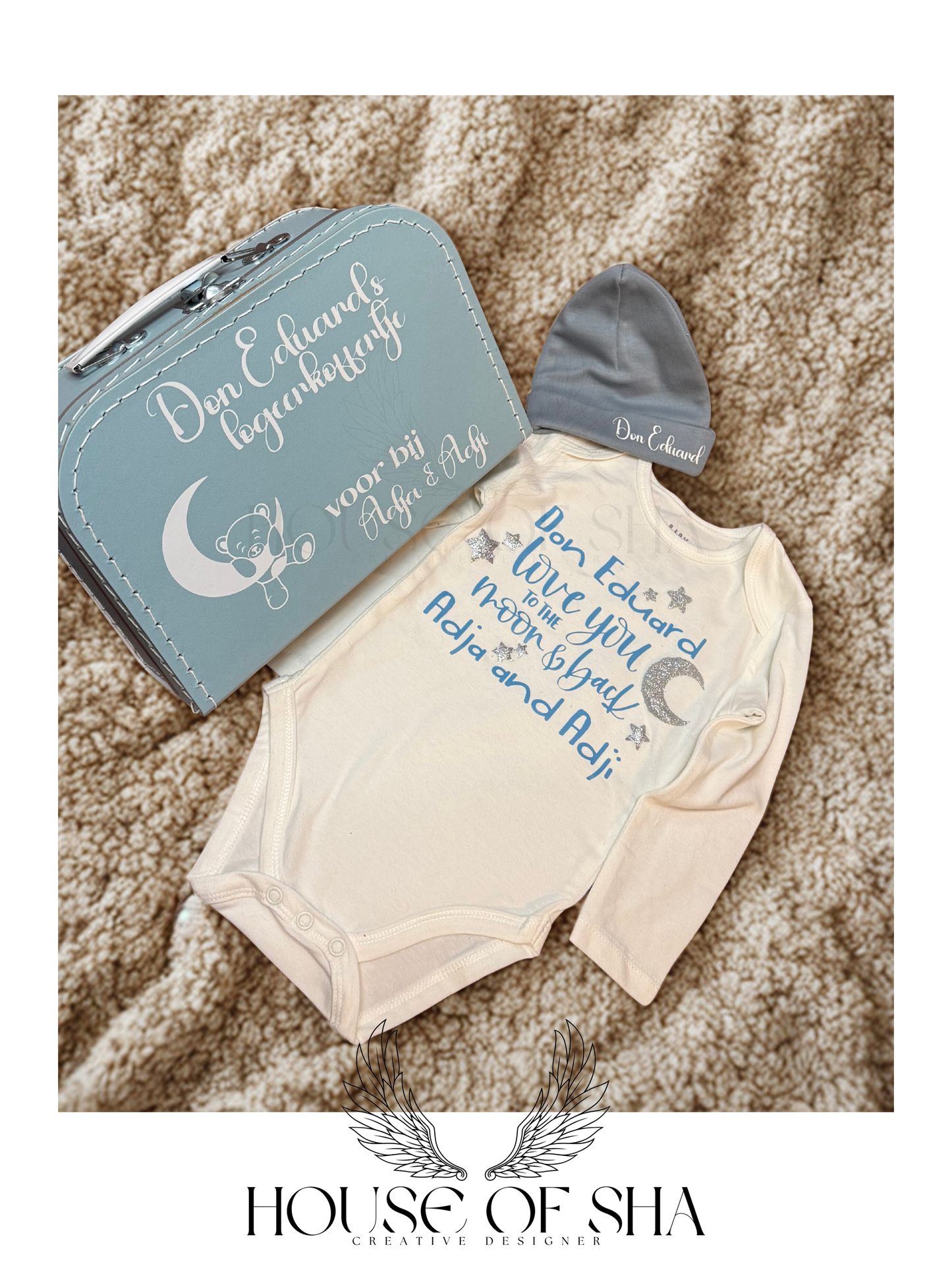 Personalised newborn beanie with name – soft baby hat