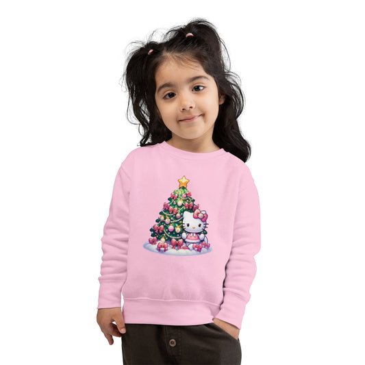 Hello Kitty Christmas Toddler Sweatshirt — Festive Holiday Tree Pullover