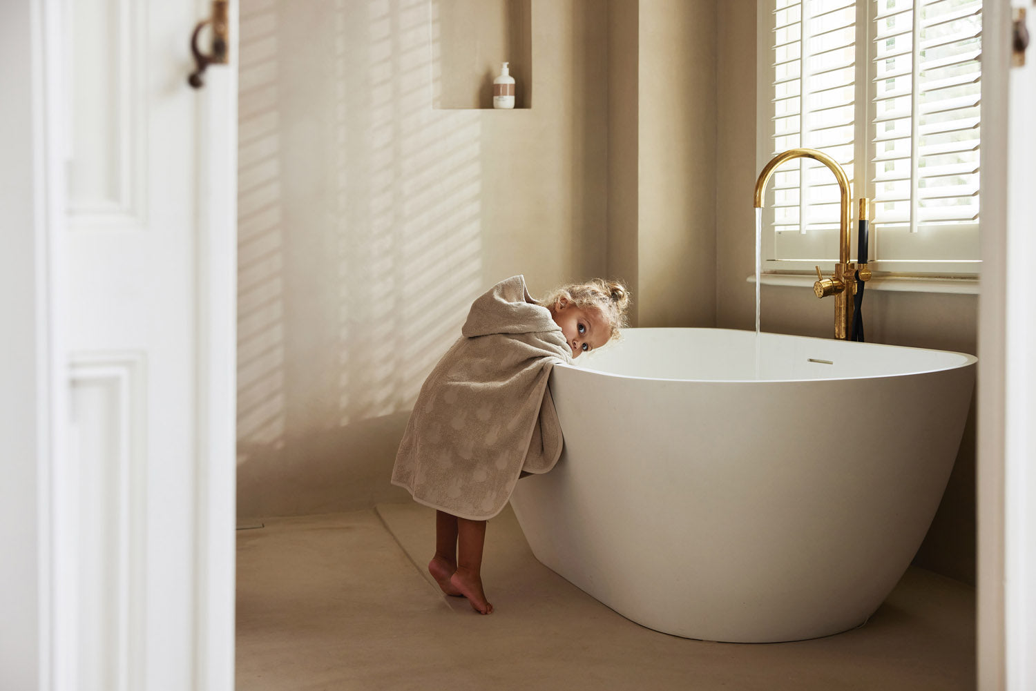 Badcape Badstof - Miffy Jacquard Nougat