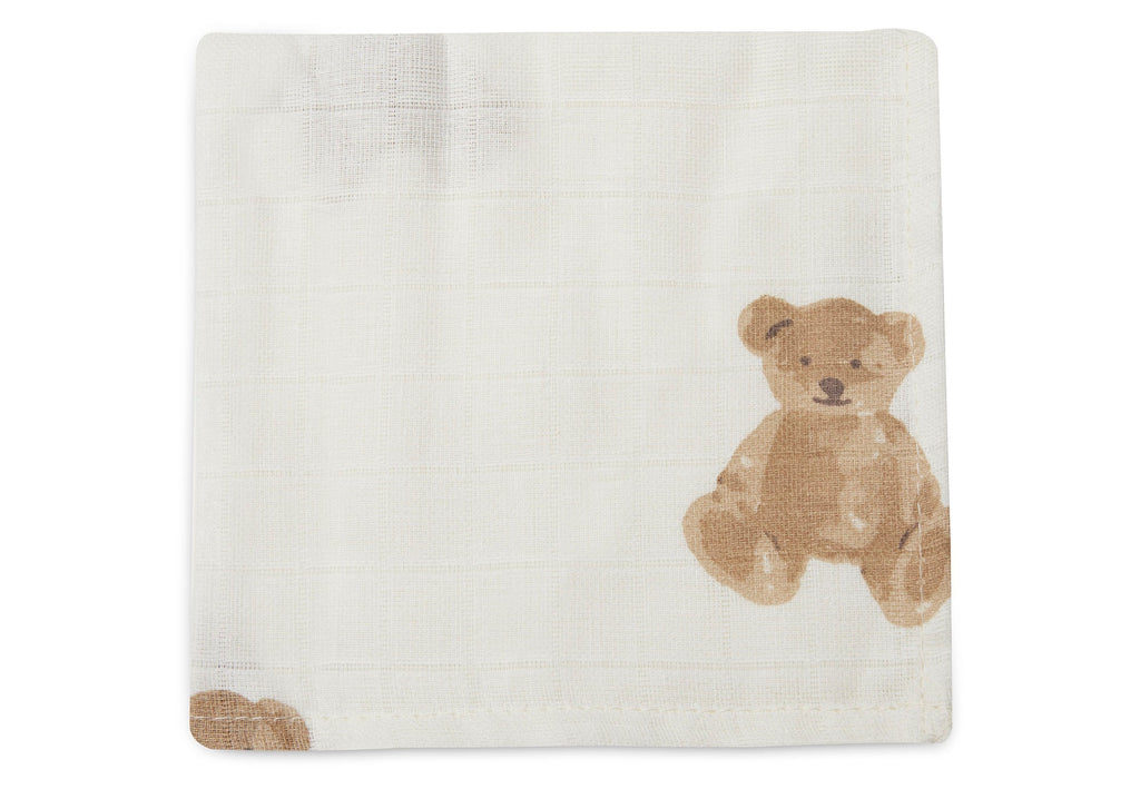 Monddoekje Hydrofiel 31x31cm - Teddy Bear - 3 Stuks