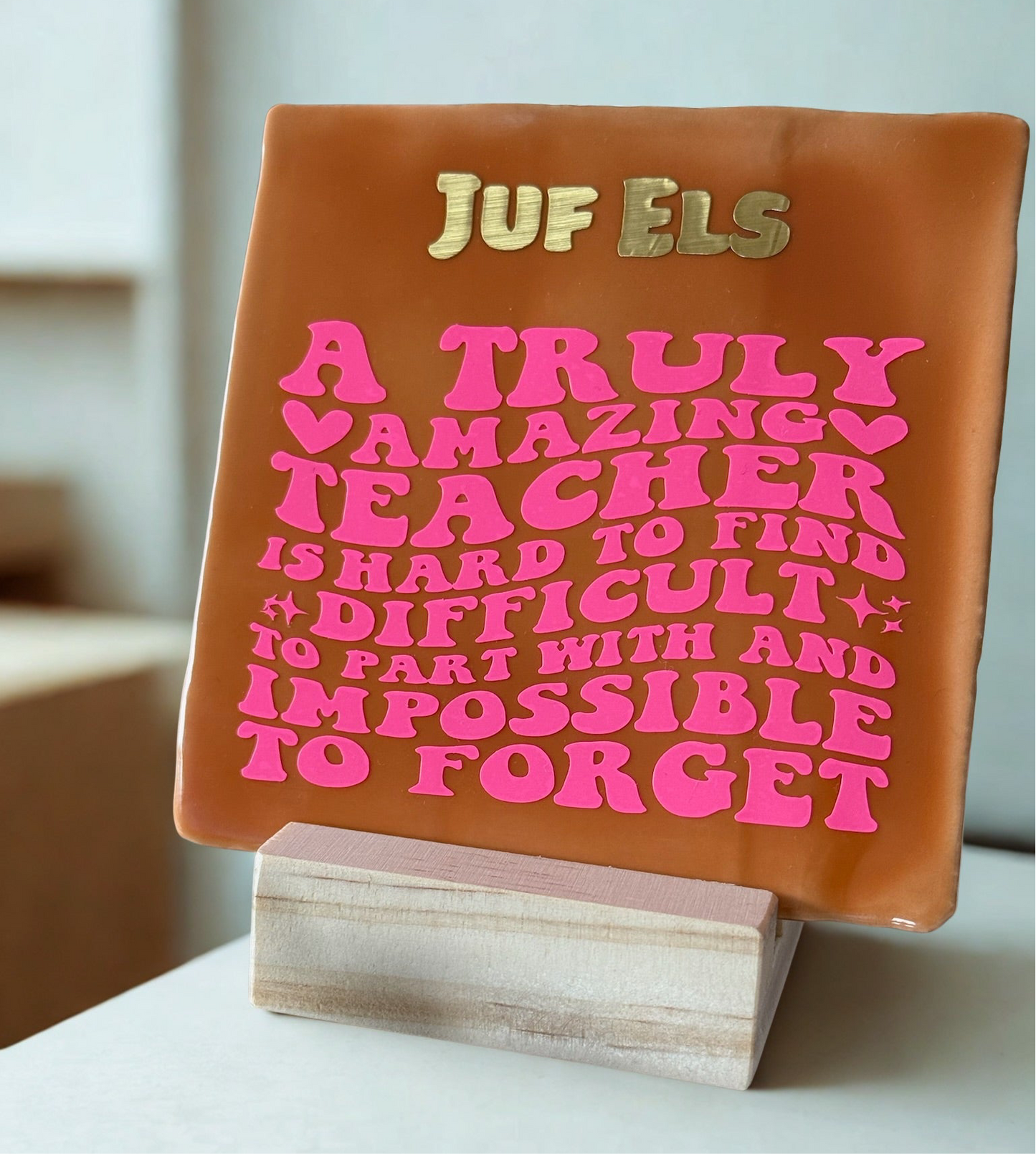 🌸 Thank You Teacher Tile - “A Truly Amazing Teacher”