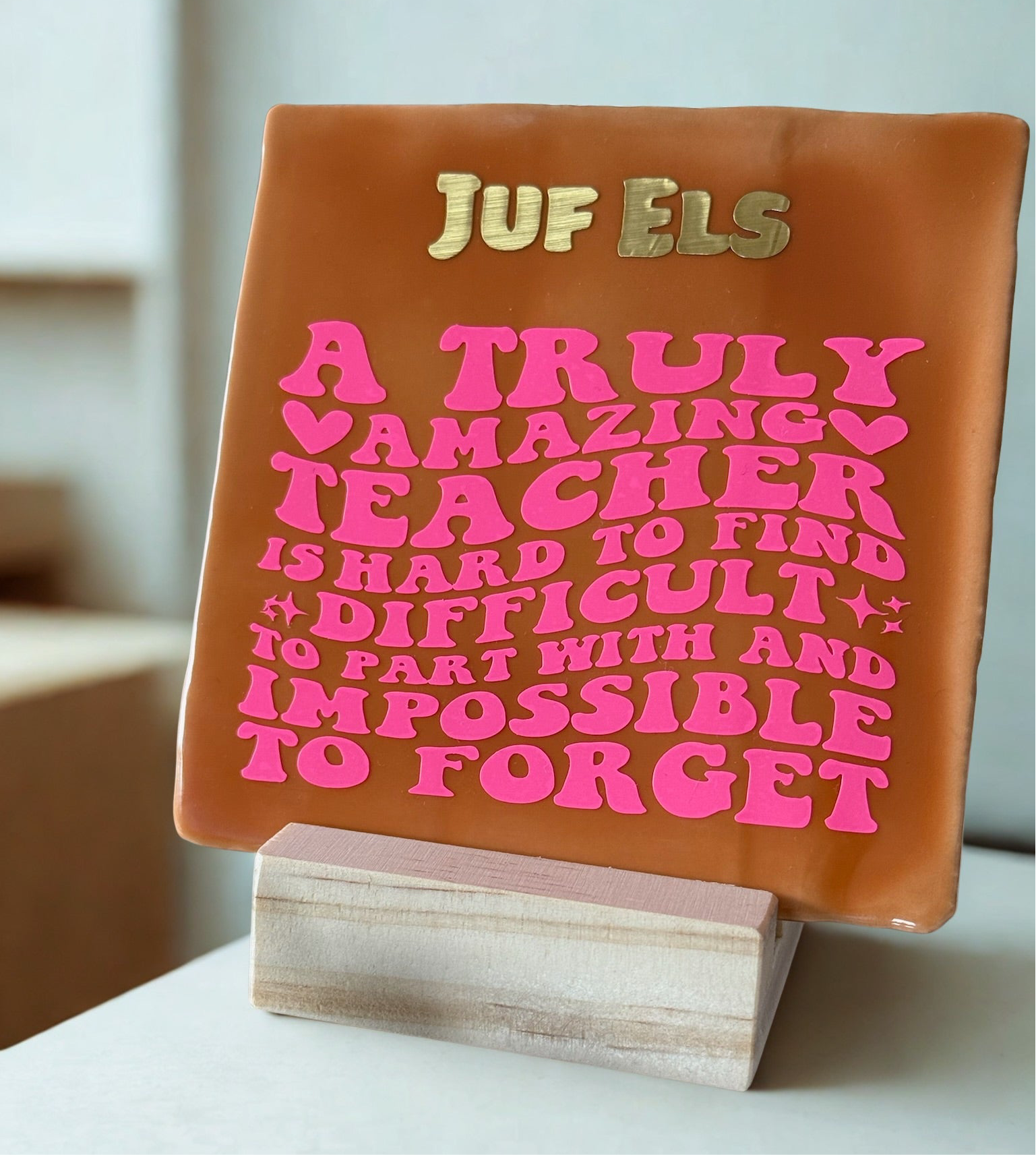 🌸 Thank You Teacher Tile - “A Truly Amazing Teacher”