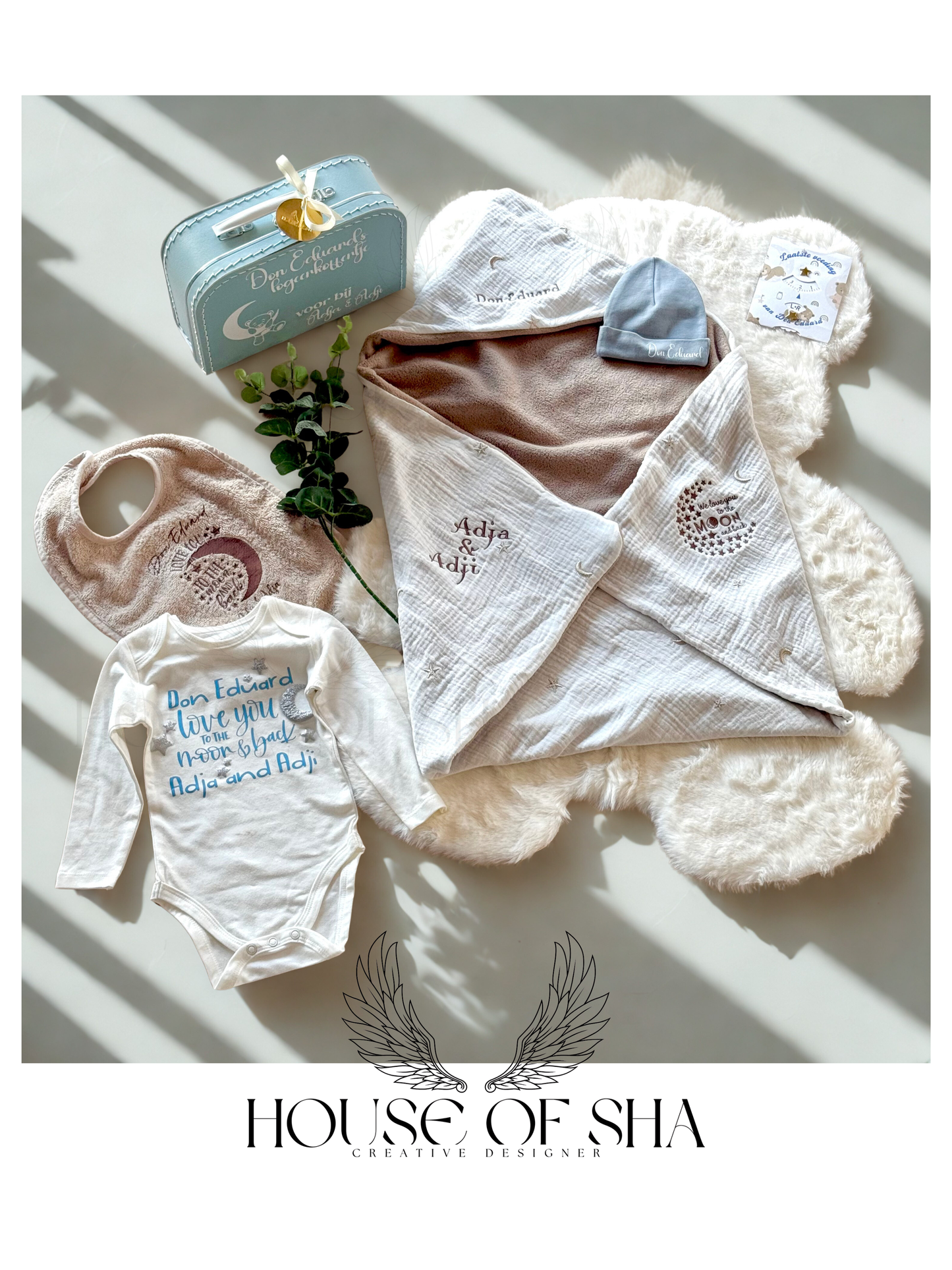 Personalised newborn beanie with name – soft baby hat