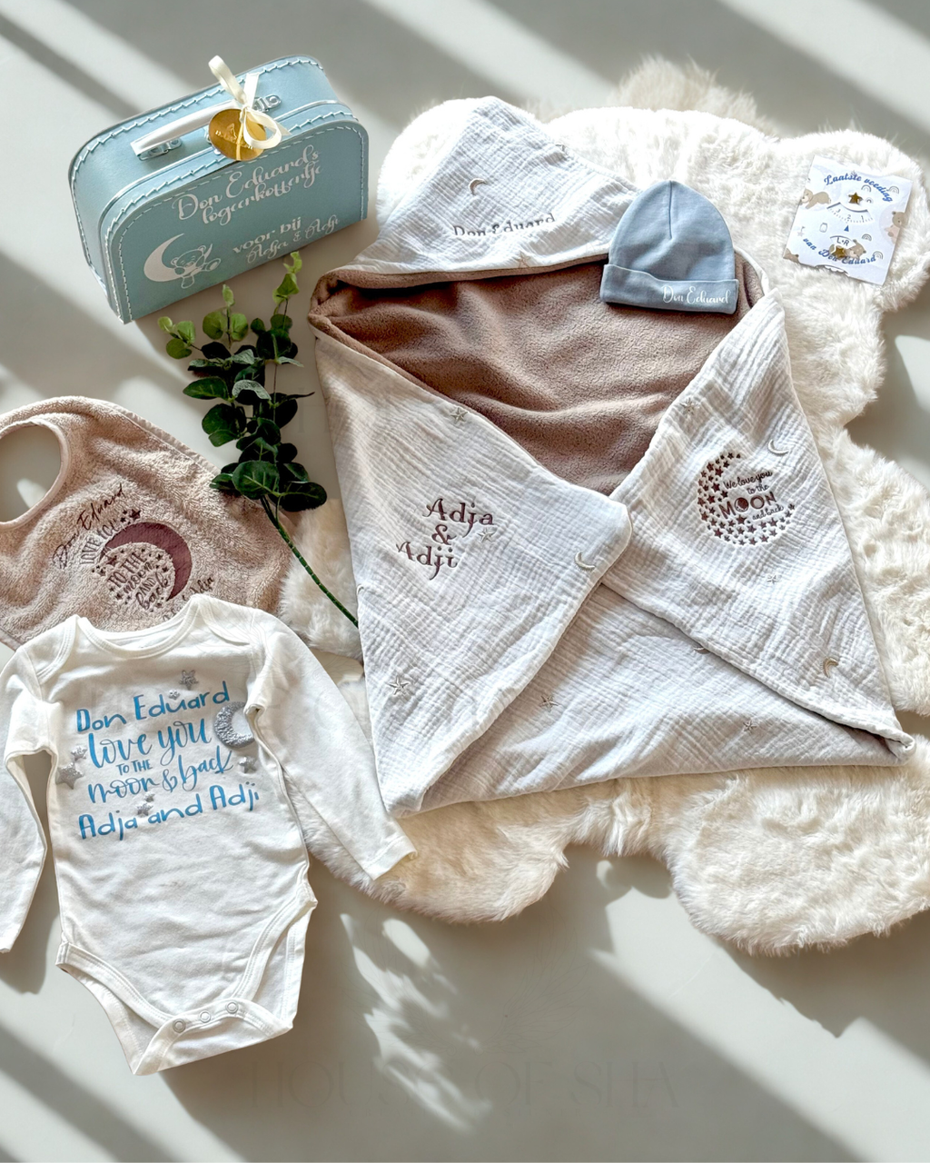 Personalised newborn beanie with name – soft baby hat