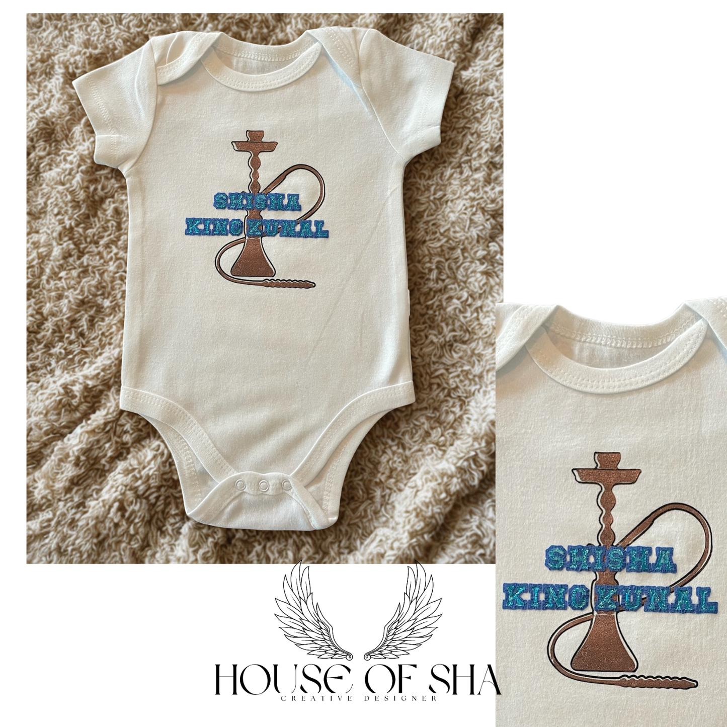“Shisha King” Personalized Baby Romper