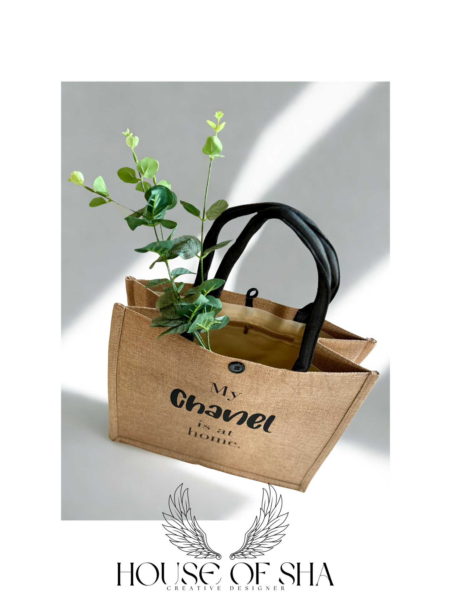 “My Luxury Bag Is at Home” – Designer Jute Tote Collection