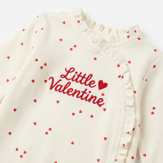 "Little Valentine" pakje bedrukt of geborduurd met naam/tekst