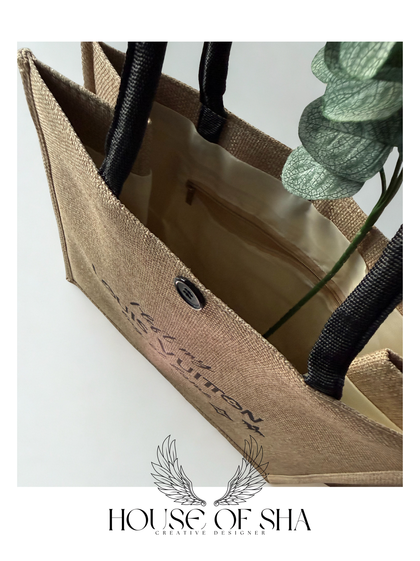 “My Luxury Bag Is at Home” – Designer Jute Tote Collection