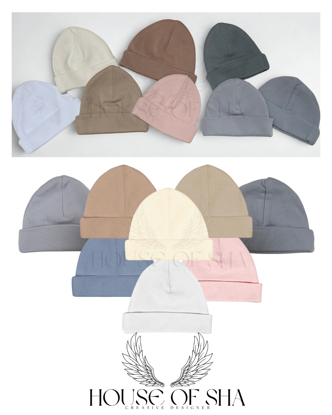 Personalised newborn beanie with name – soft baby hat