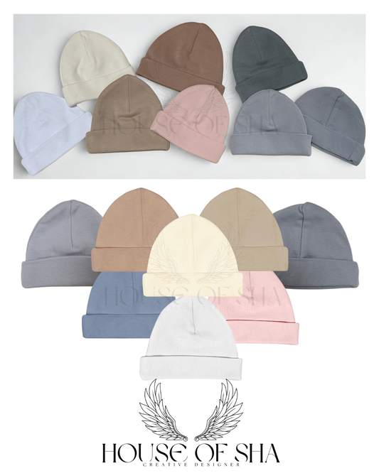 Personalised newborn beanie with name – soft baby hat