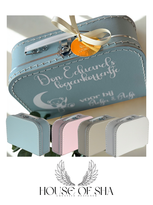 Personalized Birth Keepsake Suitcase – Custom Name &amp; Birth Details