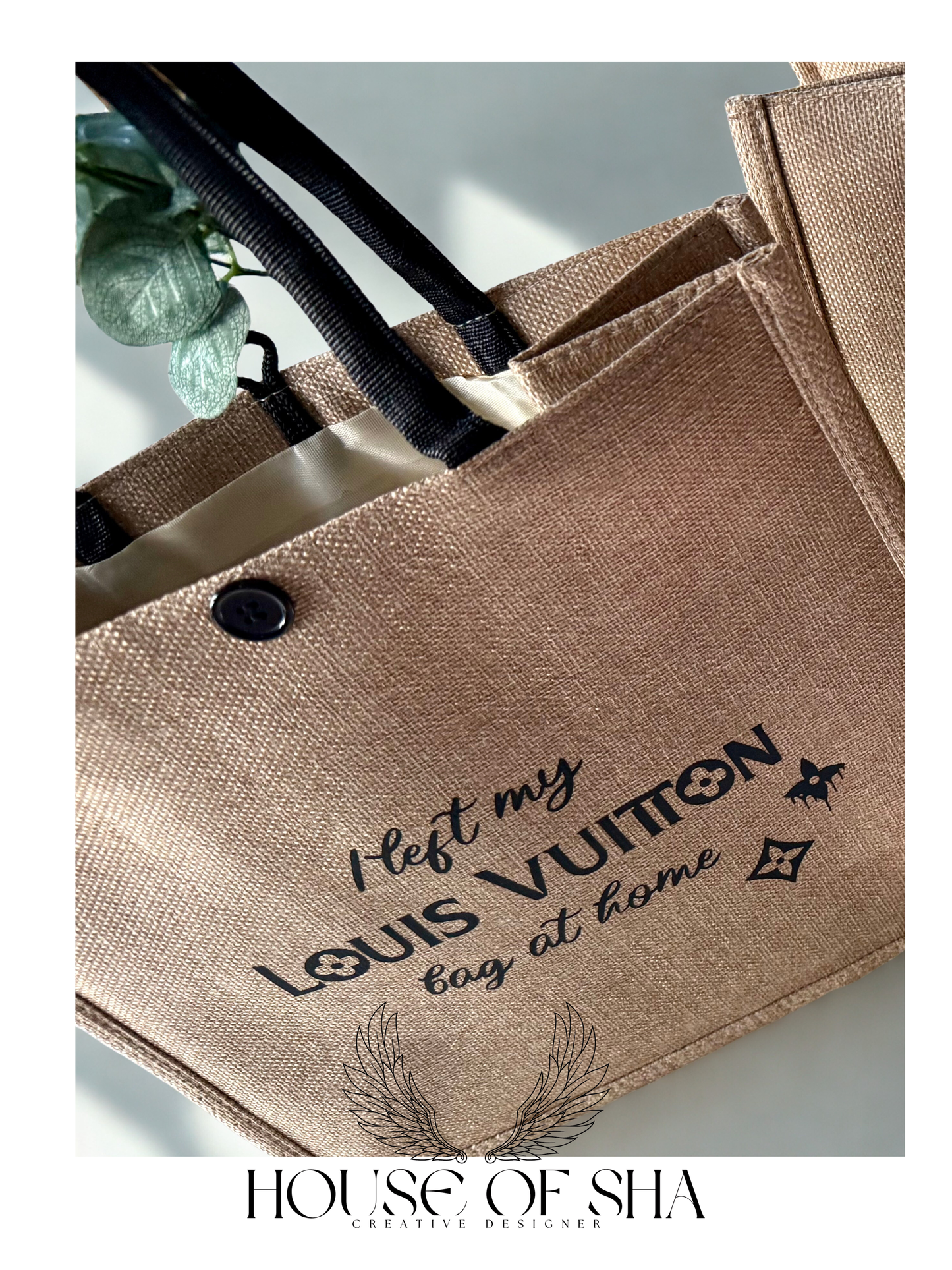 “My Luxury Bag Is at Home” – Designer Jute Tote Collection